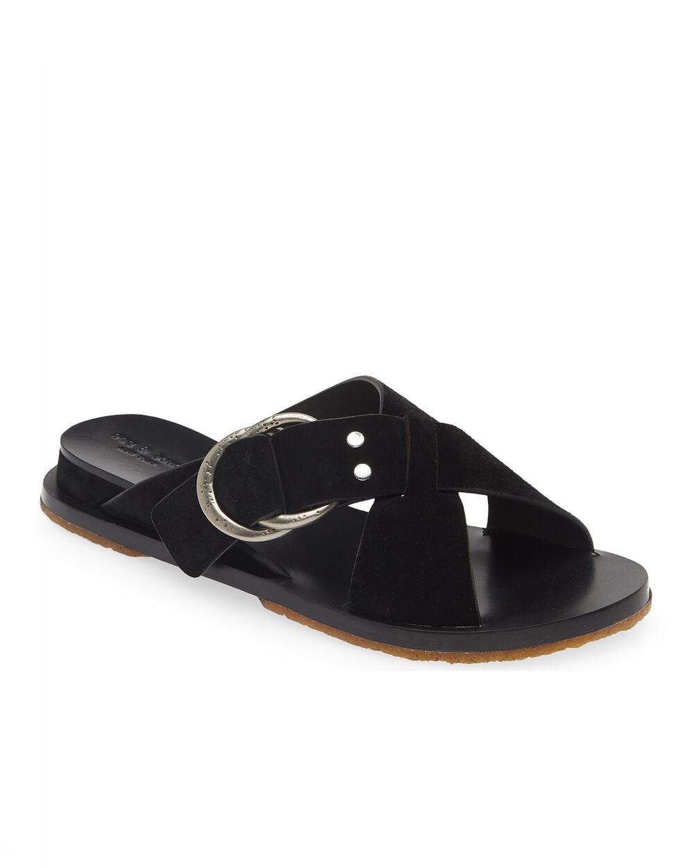 rag & bone Beau Black Suede Slide Sandals Size US 9 EU 39 NWOB